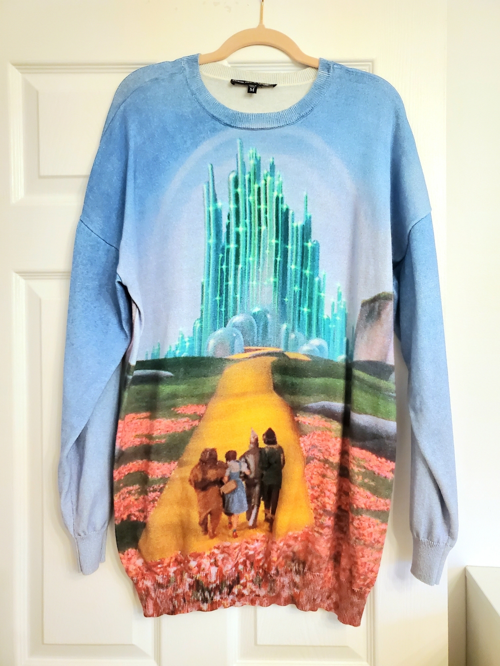 Dolls Kill x Wizard Of Oz Yellow Brick Road Knit Crewneck Sweater Dress
